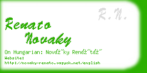 renato novaky business card